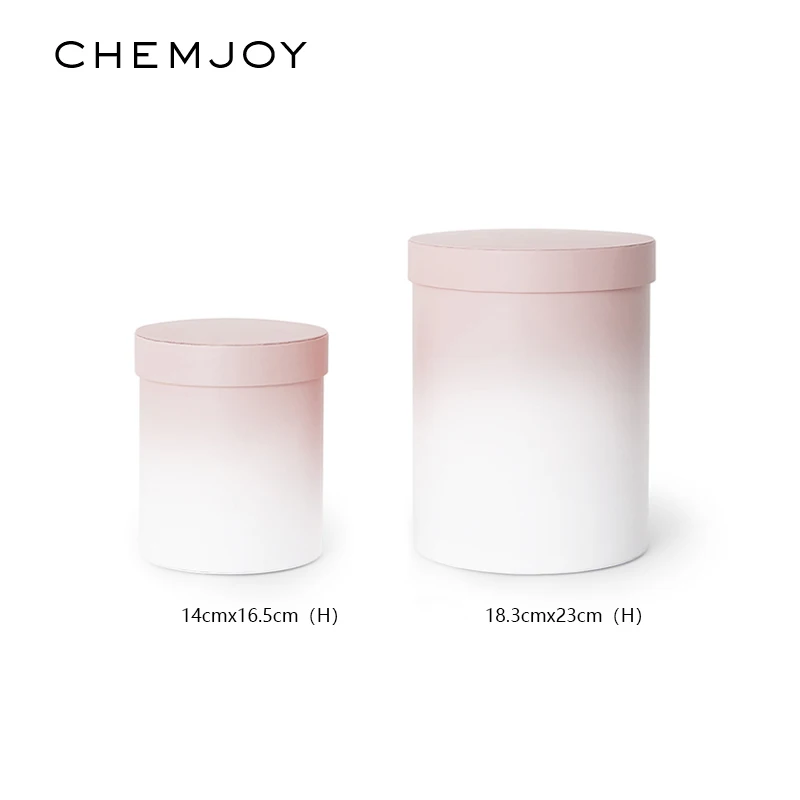pink and white Набор из 2 градиентных цветов Цветочная коробка с крышкой обнимает ведро букет розовая коробка Свадебные DIY украшения вечерние цветочные подарочные коробки - Цвет: pink and white