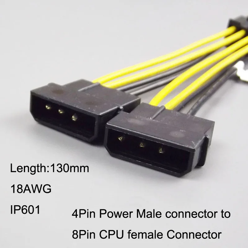 good quality IDE 4Pin power male connector 4D to 8P CPU female motherboard supply cable adapter | Обустройство дома