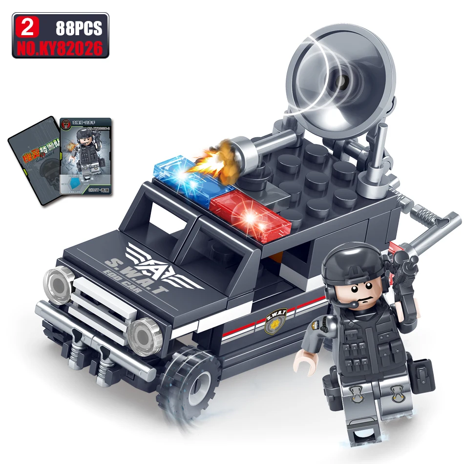 363 шт. полицейская станция SWAT военная серия 3D модель строительные блоки DIY