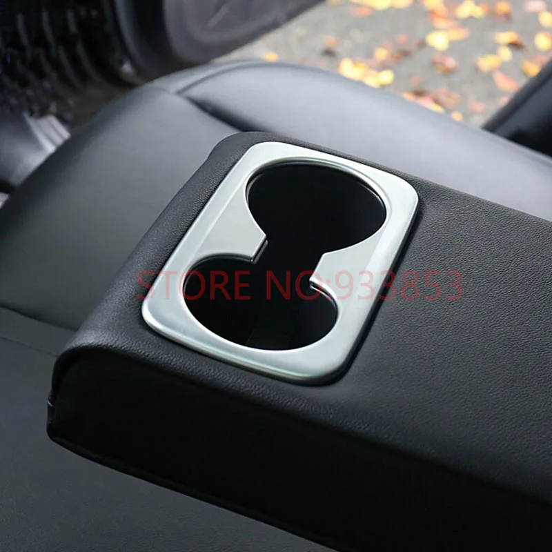 

STYO Car ABS Chrome Interior Rear Seat Water Cup Holder Cover For Kia Sportage 2016-2017 2018