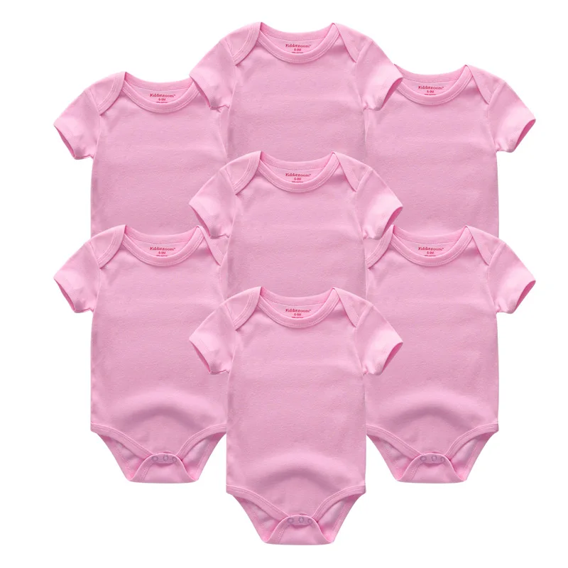 pink 7118 7 шт., новые летние комбинезоны для маленьких мальчиков, милый комбинезон с животными для новорожденных девочек, комбинезоны, Одежда для младенцев - Цвет: pink 7118