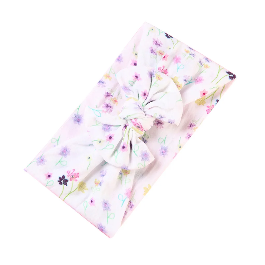 Повязка для волос s маленьких девочек унисекс однотонный бант ободок с бантом