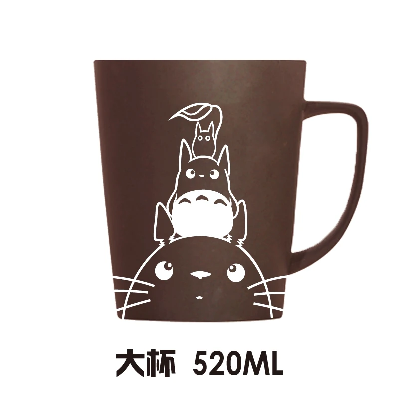 9 Милый мультфильм Tonari No Totoro керамика кофейная кружка аниме большой емкости Шиншилла чайная чашка с крышкой Ложка Рождественский подарок - Цвет: 9