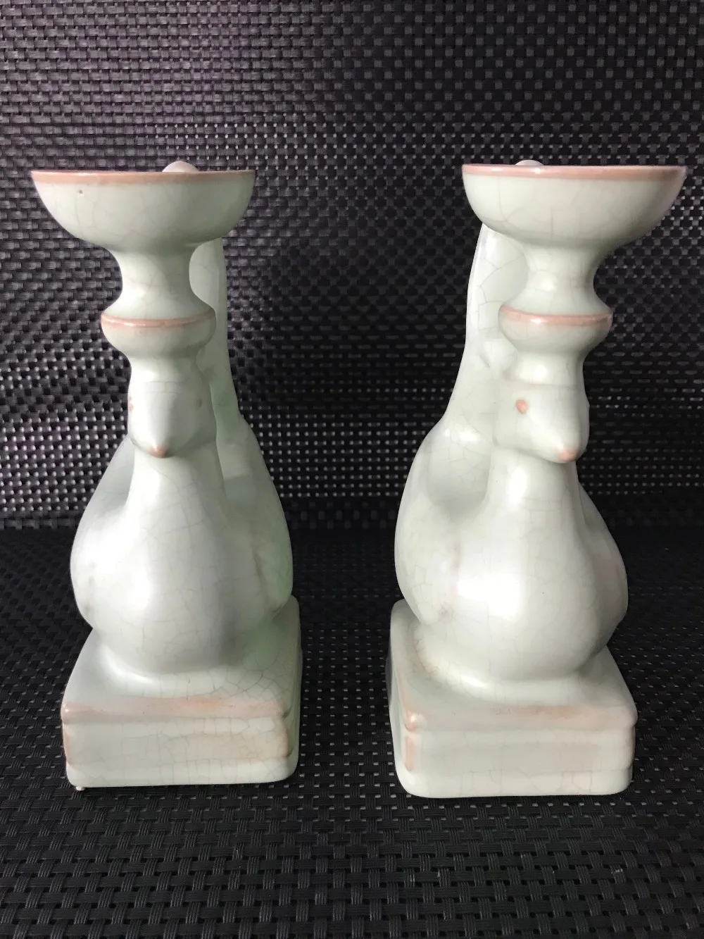 Китайский День народного искусства ваша печь целадон Феникс Подсвечник пара