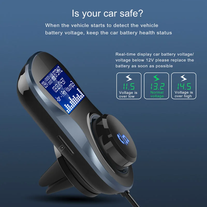 Автомобильный комплект jajabor с Bluetooth Handsfree fm-передатчиком A2DP беспроводной Автомобильный mp3 плеер ЖК-экран дисплей+ Aire состояние зажим Кронштейн