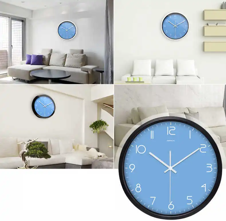 

Большие настенные часы Airinou, бесшумные стеклянные часы в современном стиле для гостиной, 10 цветов, украшение для дома, офиса, кабинета