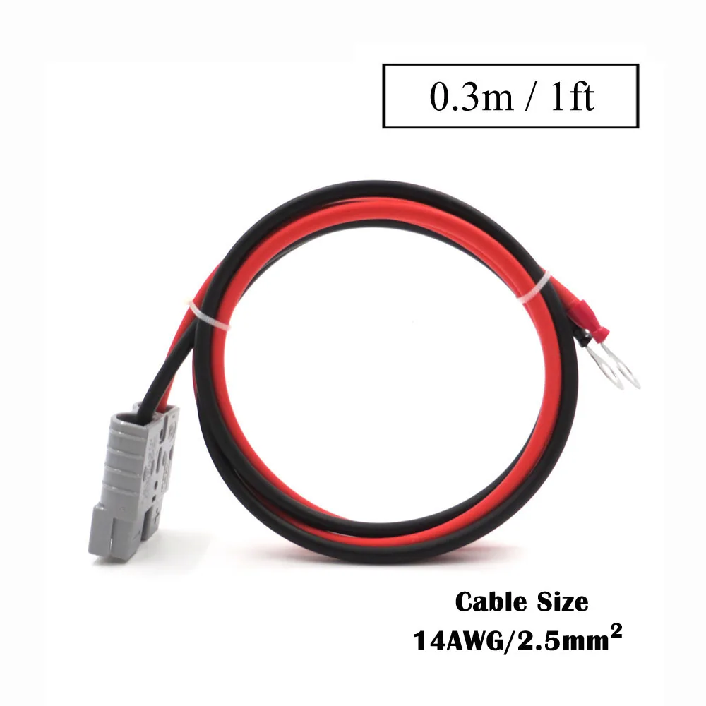 1ft 2.5mm2 Cable SH50 штекер 50A 600V Удлинительный кабель 0,3 м 1 м 2 м 3 м 5 м 10 м Солнечный кабель подключения 2,5/4/6mm2 с M8 терминал кольцо Батарея болт tab - Цвет: 1ft 2.5mm2 Cable