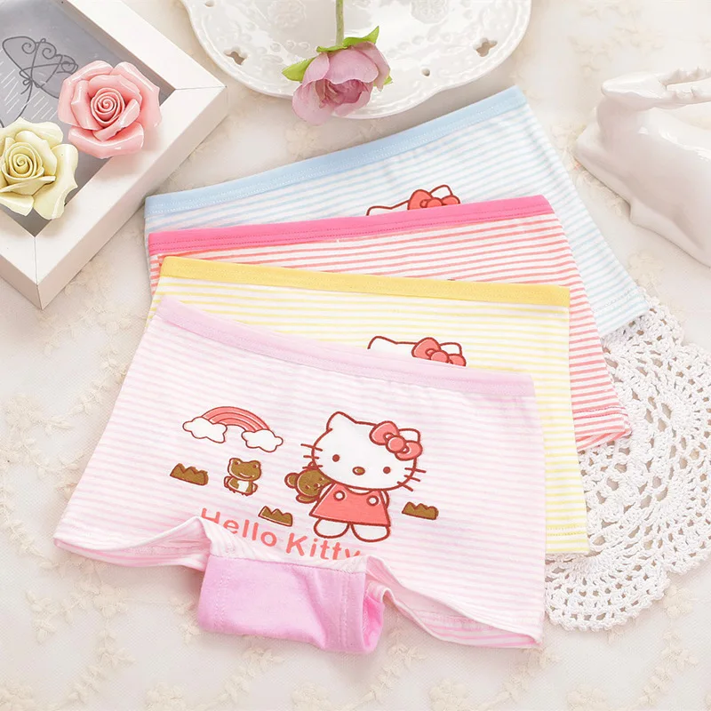 4 шт./лот милое детское нижнее белье для мальчиков и девочек с рисунком кота