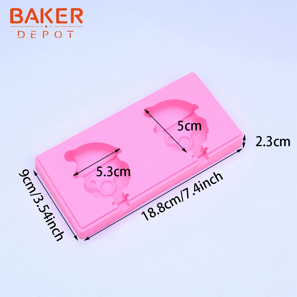 BAKER DEPOT силиконовая форма для мороженого Санта мороженое на палочке сделай сам