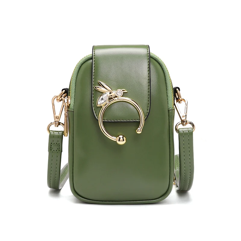 6008-Green Женские маленькие сумки-мессенджеры для сотового телефона, роскошная брендовая Кожаная мини-сумка из ПВХ для девочек, милая сумка через плечо с цепочками, мягкая сумка на плечо - Цвет: 6008-Green