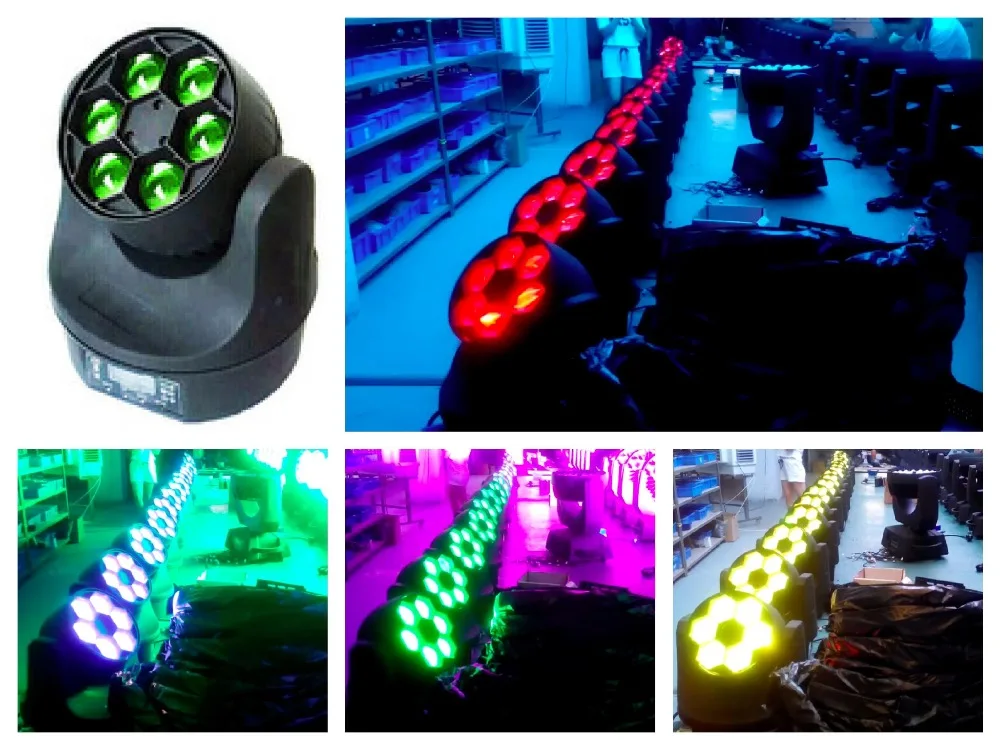 Bee Eyes Osram/Cree 6x15 Вт RGBW 4в1 LED Quad Moving Head Beam Lights 6x12 W 6x10w b eye | Лампы и освещение
