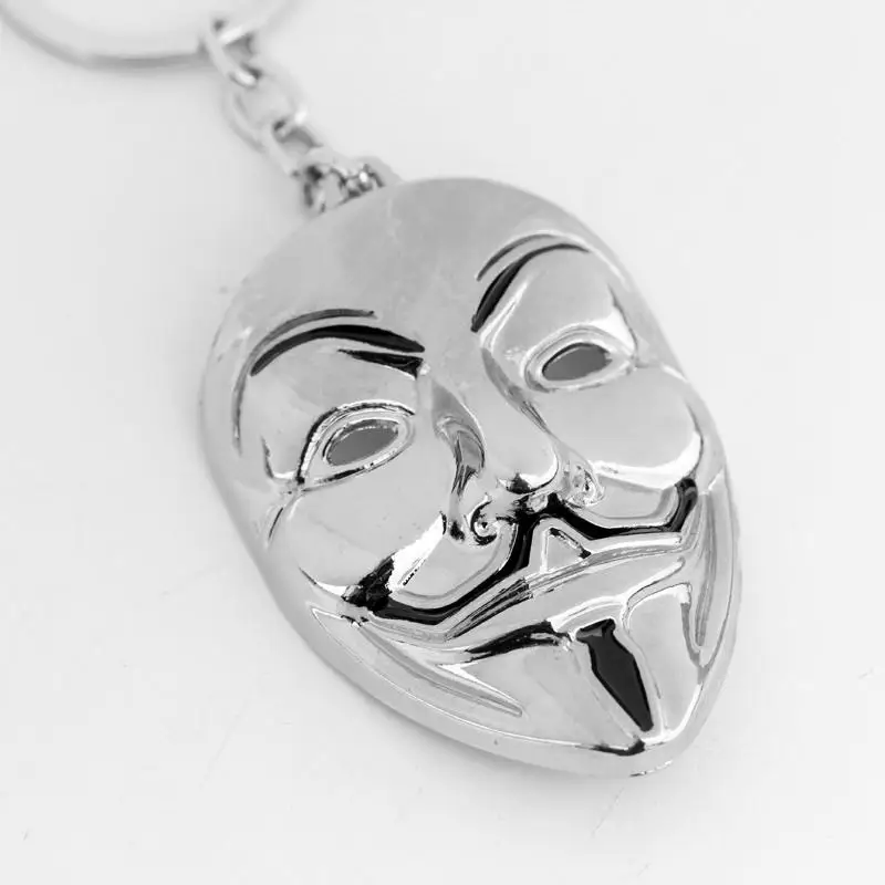Ювелирные изделия MQCHUN V for Vendetta фильм брелок анонимная Маска Гая металлический