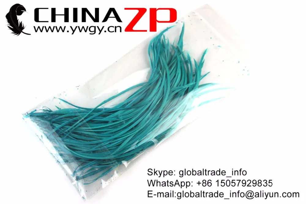Фото CHINAZP гусиные перья 20 ~ 25 см (8 до 10 дюймов) гладкие бирюзовые синие окрашенные гусиные биоты перья для одежды обувь аксессуары для шляп №5