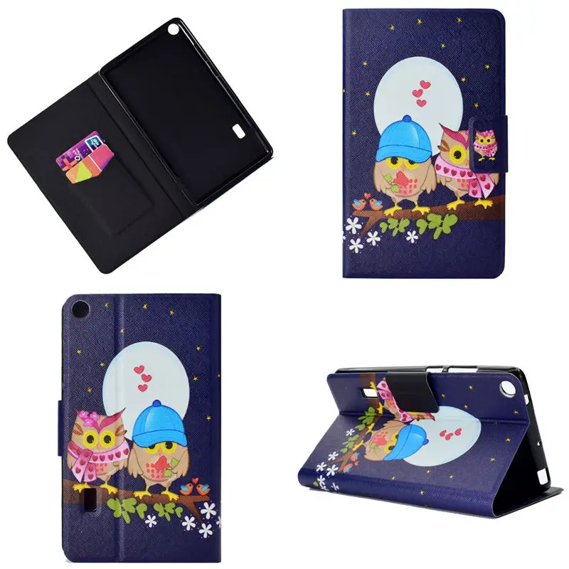 For Huawei Medipad T3 7.0 wifi Case PU front prop stand cover MediaPad BG2-W09 7 Inch Fashion Printed funda case+ Pen | Компьютеры и