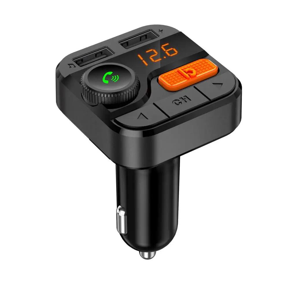BT82D Bluetooth 5 0 автомобильный fm передатчик модулятор Бас mp3 плеер радио адаптер