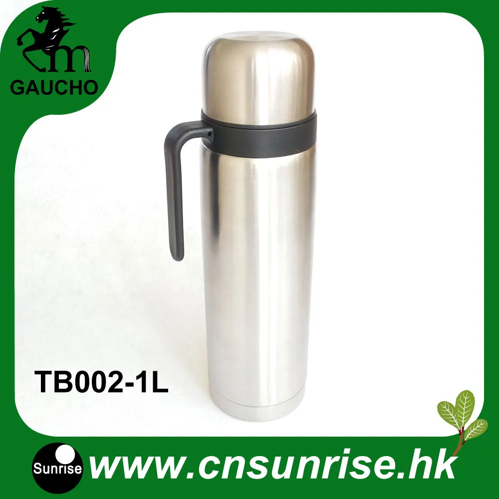 No Logo 20 шт./лот, термос Uruguay Yerba mate из нержавеющей стали, вакуумная колба, бутылка, 1000 мл, индивидуальный логотип, приемлемый, горячая распродажа, TB002-1L - Цвет: No Logo