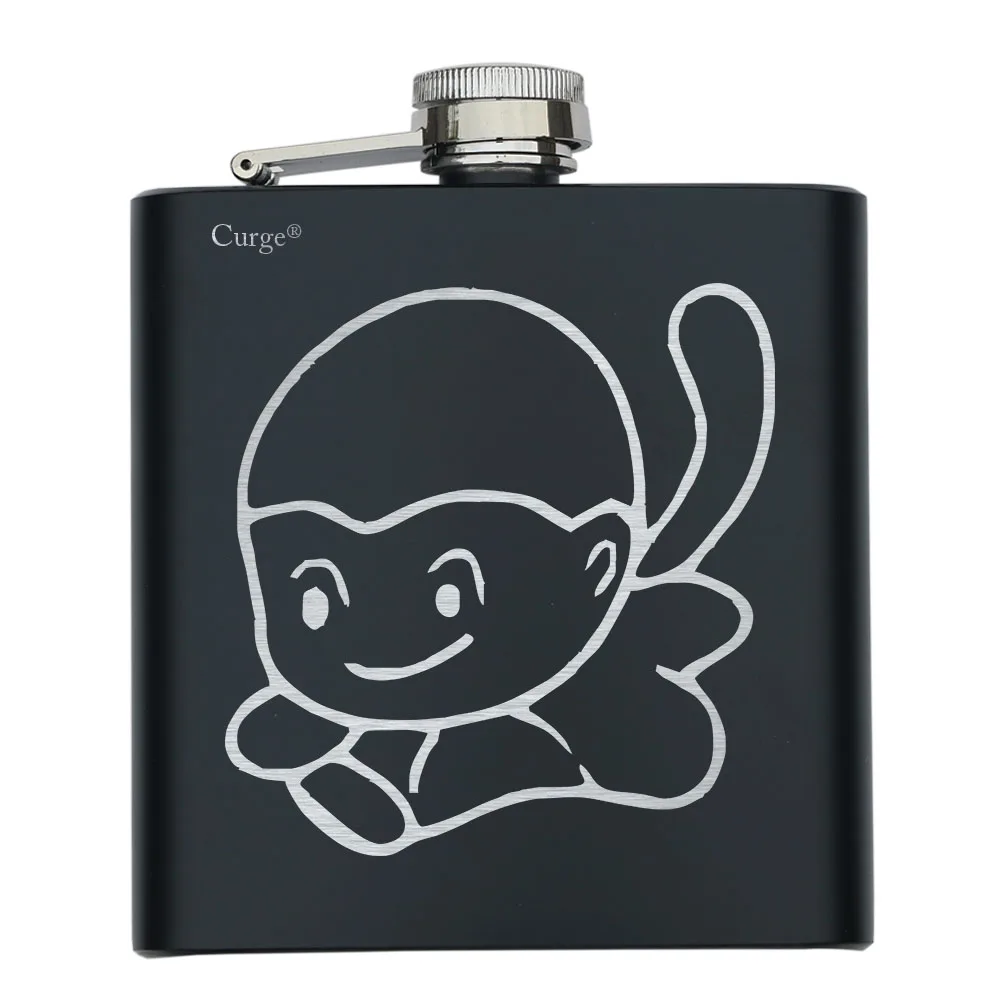 Модная фляжка из нержавеющей стали с 12 зодиакальными узорами 6 унций|Плоские