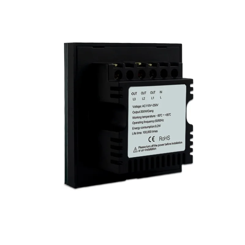 Wlansmart стандарт Великобритании 2Gang RF433 переключатель wireles дистанционное