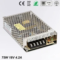 best quality 18v 4 2a 75w switching power supply driver for led strip ac 100 240v input to dc 18v free shipping