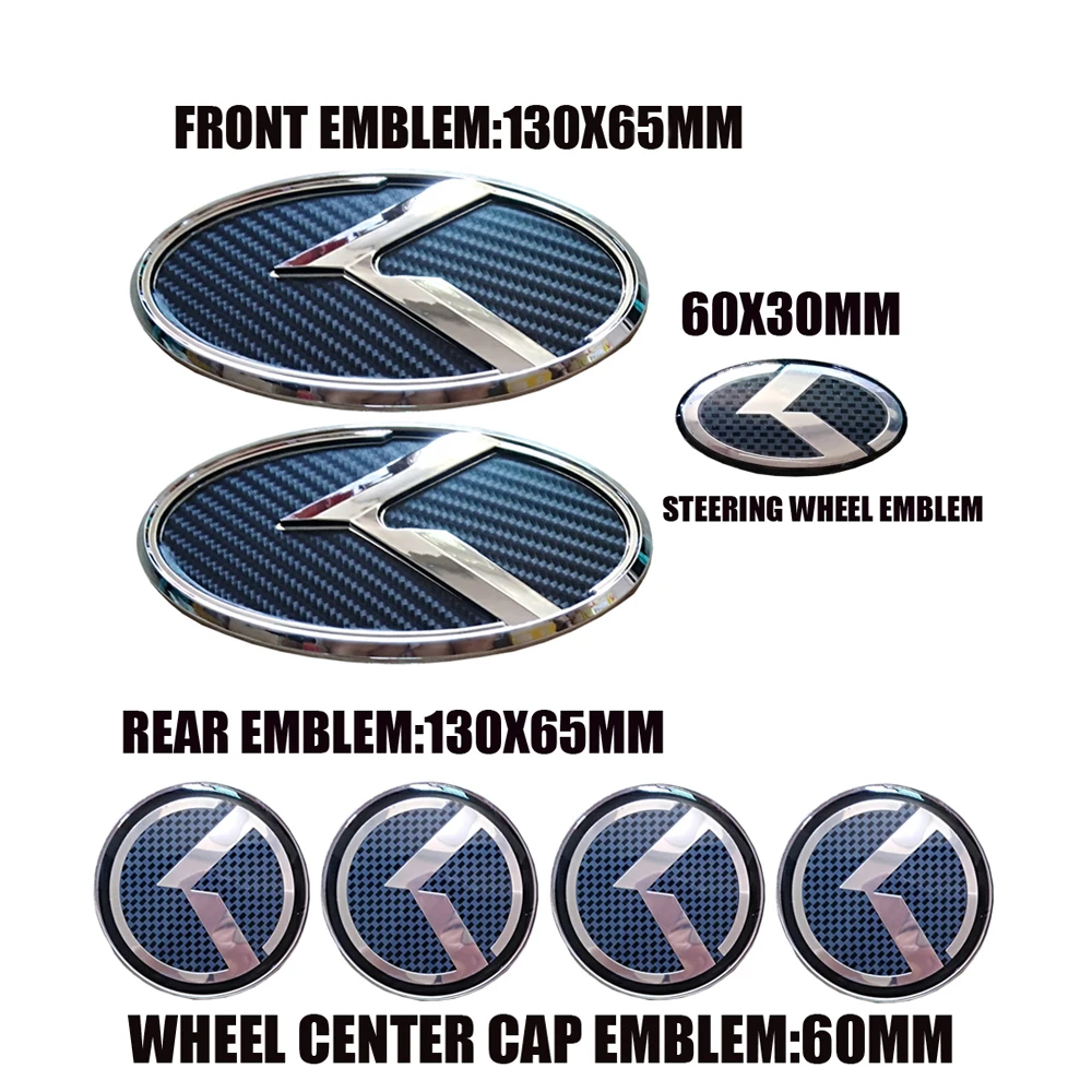 Черная наклейка на багажник из углеродного волокна с логотипом K для KIA Forte Ceed Cerato