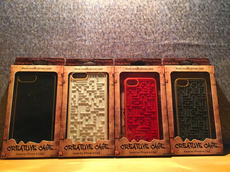 Интерактивный красный и желтый лабиринт чехол для телефона для iPhone 6 6s 7 8 расслабляющий ПК лабиринт карта игра чехол для iPhone 6 6s 7 8 Plus