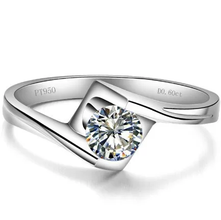 

Angel Kiss 0.6Ct Elegant Diamond Ring 925 Sterling Silver Engagement Ring Silver Diamond Ring Promise Eternal Anniversary