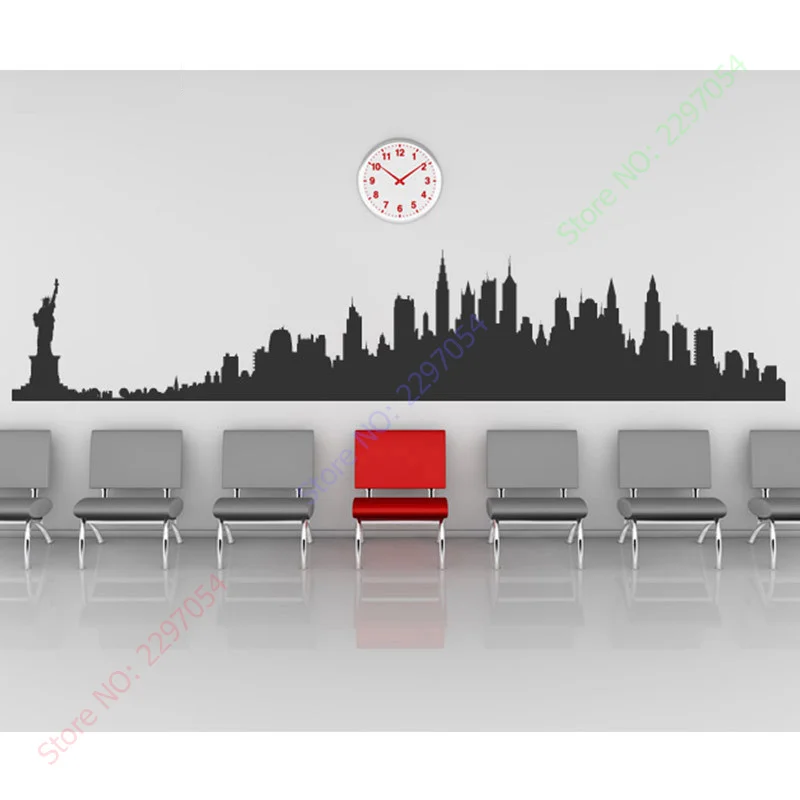 New York City Skyline наклейки на стену Америка США места Wall Art Наклейка Трансферы