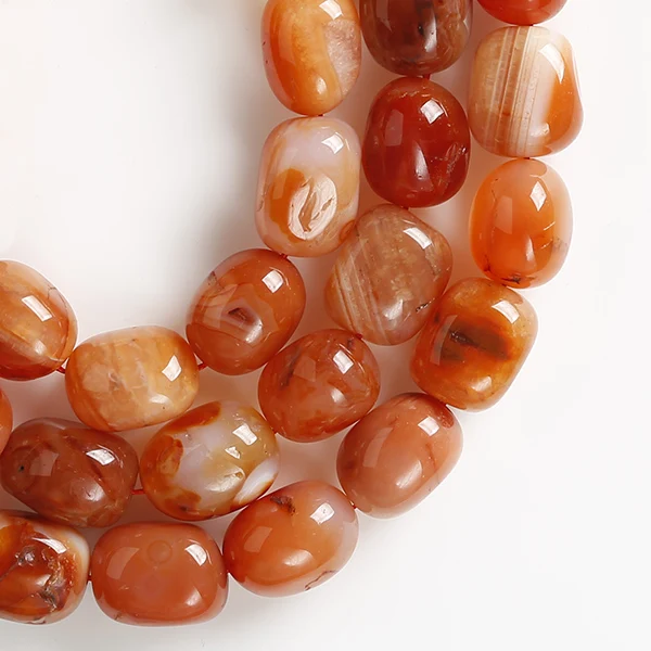 Red Agate 15," прядь 20 бусин естественный неправильной формы круглый Ametyst Citrin e флюорит Неокрашенный кварцевый кристалл рок бусина 14-16*18-22 мм Размер - Цвет: Red Agate