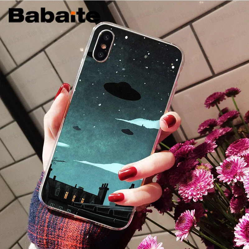 Мягкий высококачественный чехол для iPhone 7 для телефона Babaite Alien UFO 8 5 5Sx 6 7 plus 8 Plus X XS MAX XR - Цвет: A8