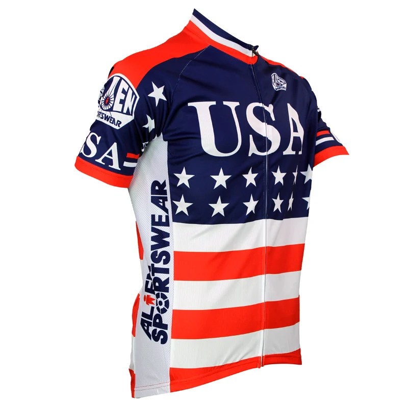 Мужская спортивная одежда Alien с американским флагом Джерси для велоспорта