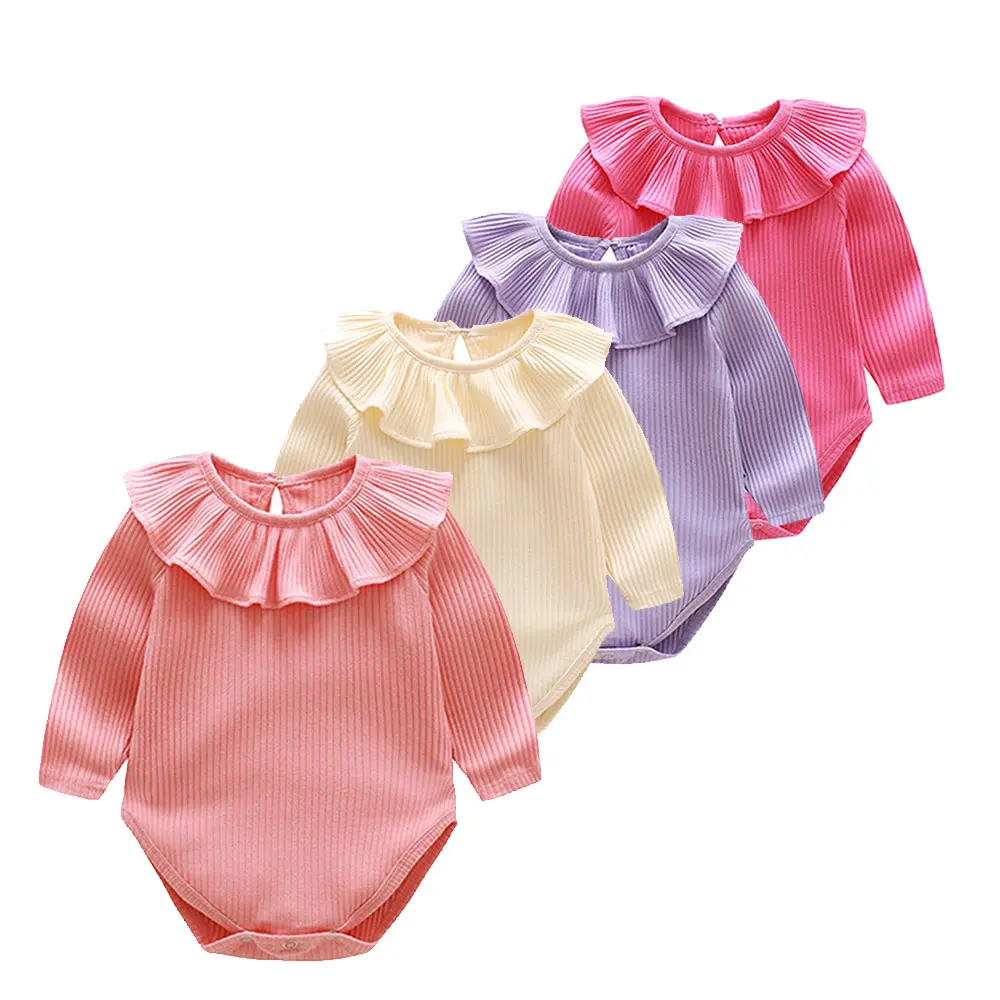 2 шт./компл. твердых Детские ползунки листьев лотоса треугольным воротником