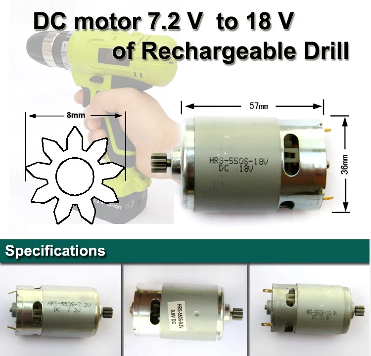 Прямая Заводская поставка Φ напряжение 9 (8 мм) двигатель электродрели