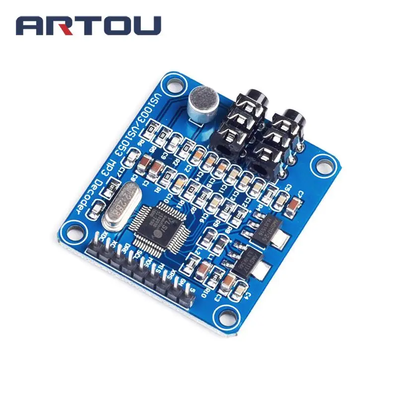10 шт. VS1003 VS1003B MP3 модуль декодирования содержит микрофоны STM32 микроконтроллер