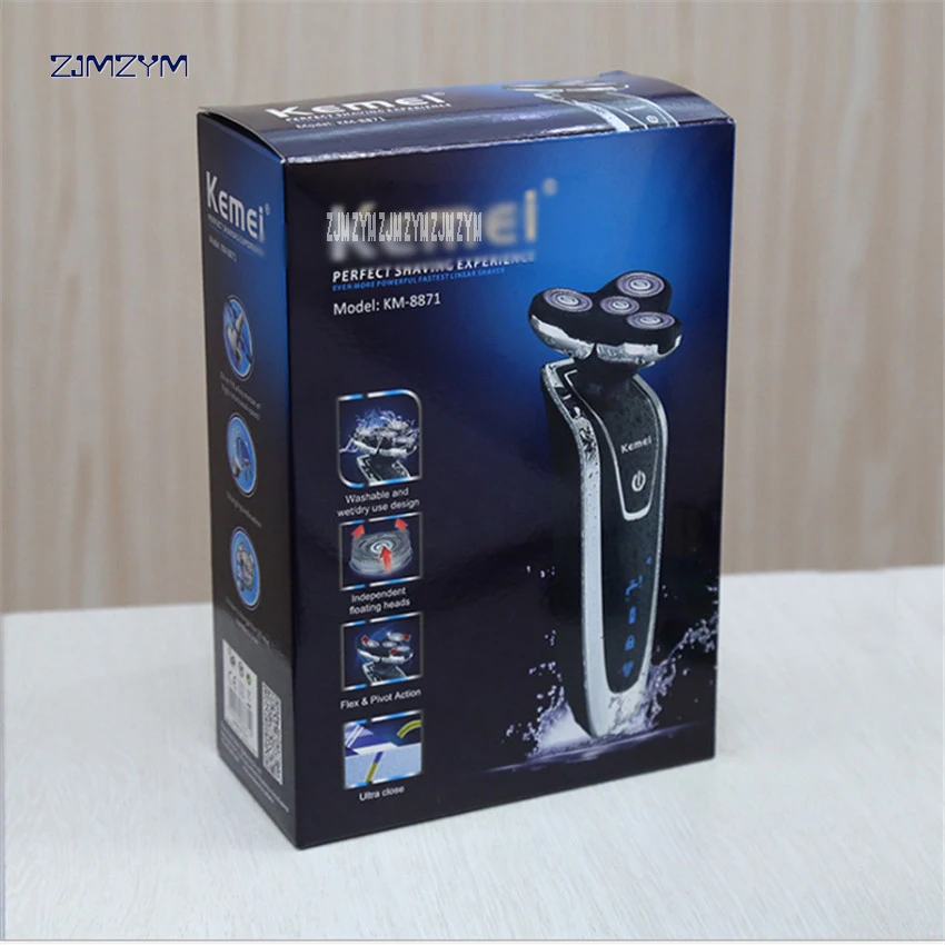 

KM-8871 Wet dry 4in1 Electric Shaver Electric razor For Men Rechargeable Beard Shaving Machine waterproof 220V Electric Shavers