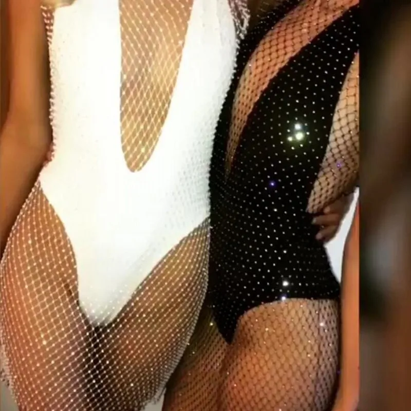 Лидер продаж женские сексуальные прозрачные клетчатые платья со стразами без