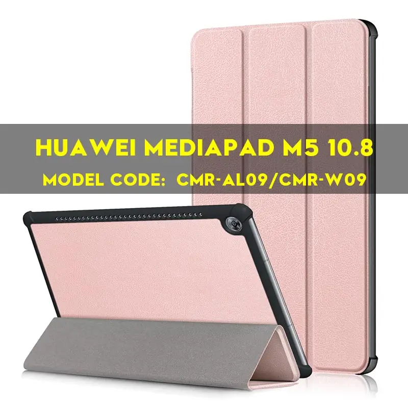 M5 10.8 Rose gold AIEACH чехол для huawei MediaPad M5 10,8 CRM-AL09 CRM-W09 из искусственной кожи смарт-чехол с откидной крышкой держателем для huawei MediaPad M5 8,4 чехол - Цвет: M5 10.8 Rose gold