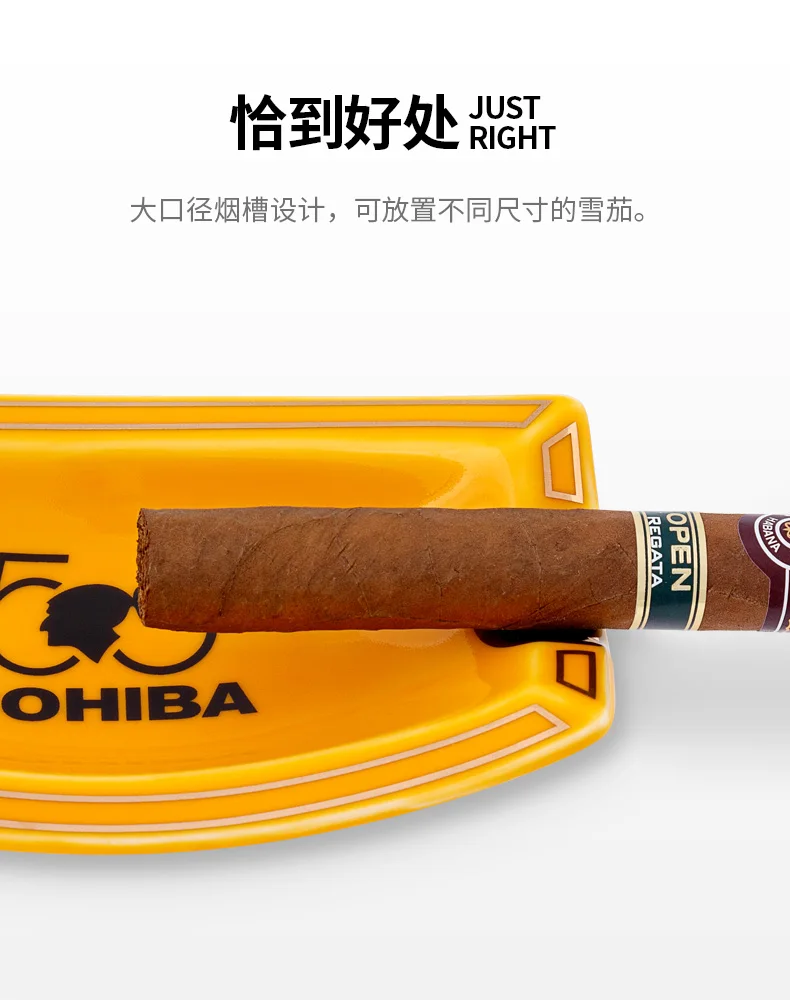 Новые COHIBA аксессуары для сигар керамическая пепельница для сигар 1 держатель Квадратная Пепельница 2 цвета сигарета Табак пепельница Подарочная коробка CLG-0395