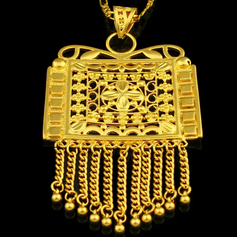 Новый преувеличенный кулон ожерелья для женщин и мужчин золотого цвета