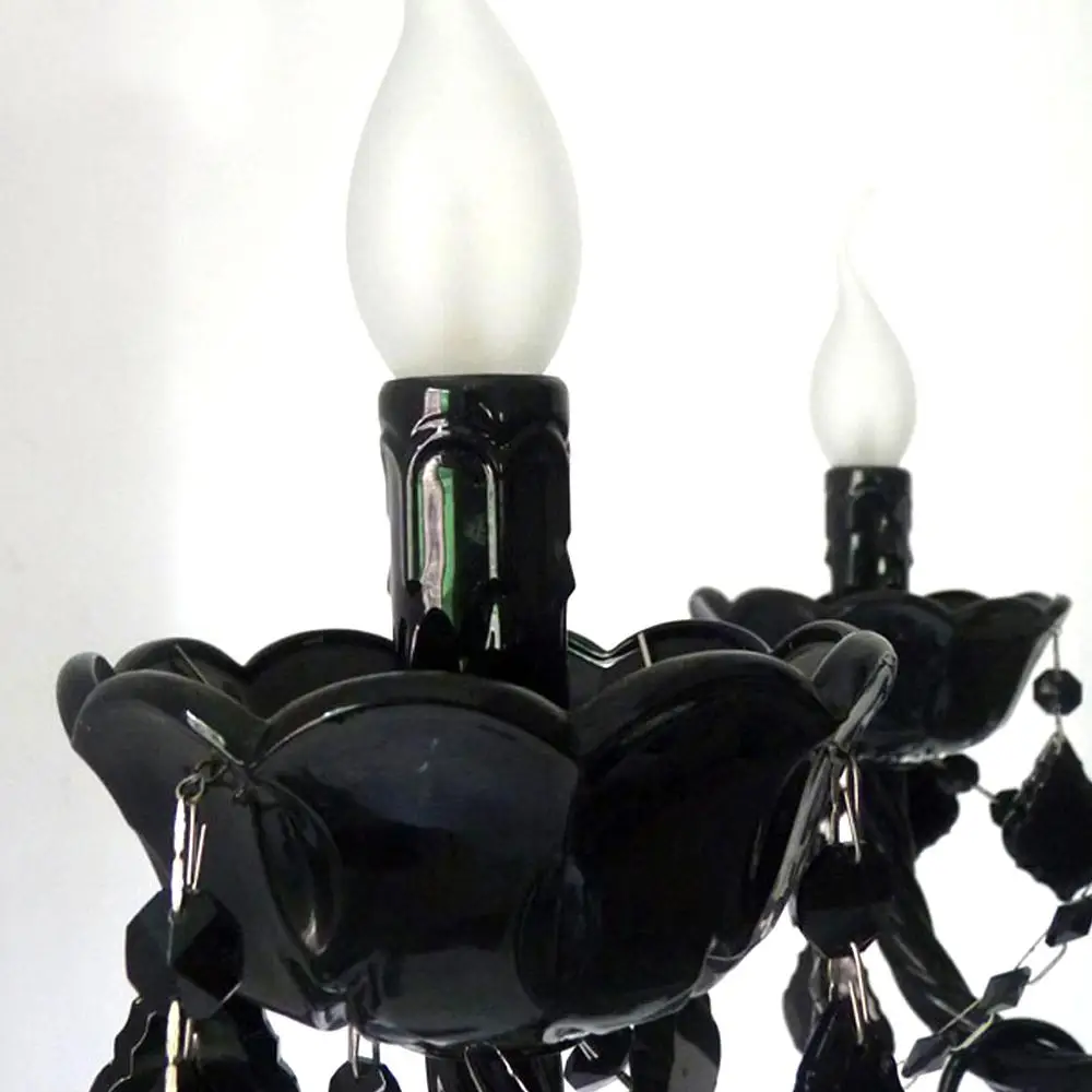Черная хрустальная люстра французский дизайн K9 осветительный прибор 6 головок DIY