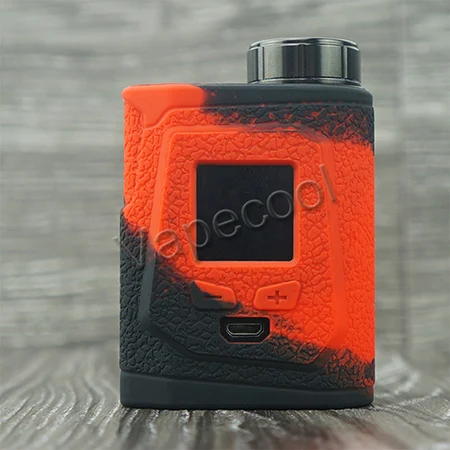 2 шт IJOY CAPO 100 мод силиконовый чехол-накладка с наклейкой на кожу, нескользящий толстый чехол для Vape mod CAPO 100 w 21700 mod Shield - Цвет: Red Black
