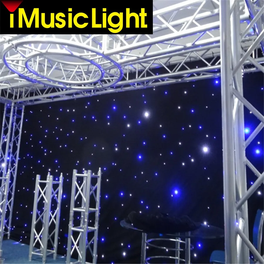 Tianxin светодиоды 3Mx6Mtr черная ткань синий + белый светодиодный сценический Звездный