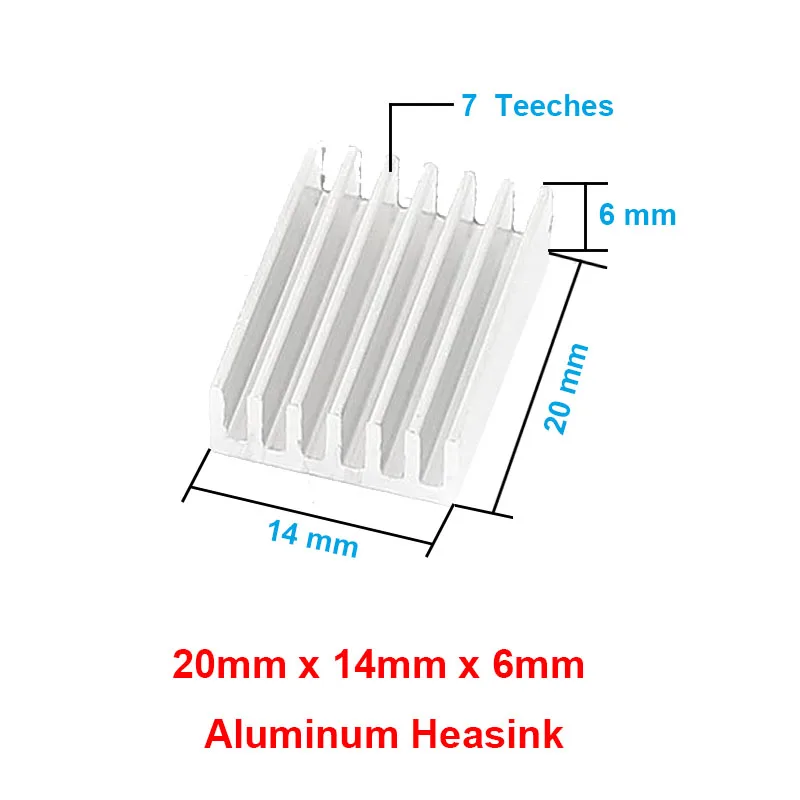 10 шт. алюминиевые радиаторы для охлаждения микросхем 20 х14х6 мм|aluminum heatsink|radiator