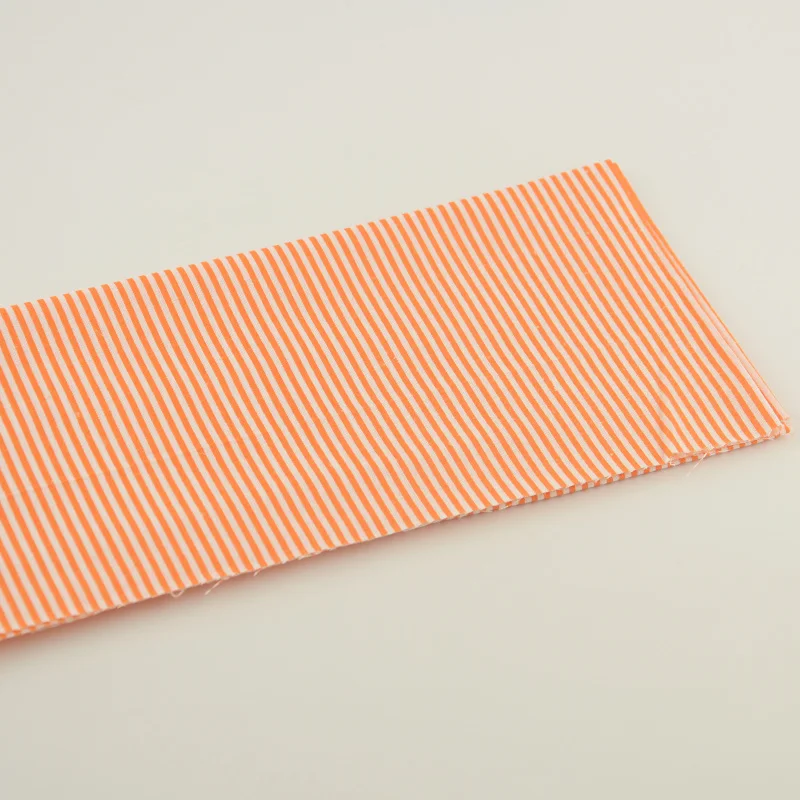 1 шт. хлопчатобумажная ткань с оранжевыми и белыми полосками 50 см x предварительно