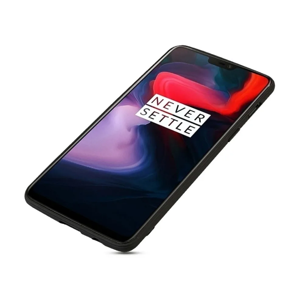 IMIDO Роскошный деловой тканевый PU чехол для телефона One Plus 6 Чехол Силиконовый ТПУ