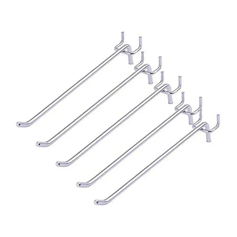52PCS металлический штифт доска Pegboard Крючки гаражные работы хранение в магазине дисплей организации Стальной Подвесной инструмент(серебро