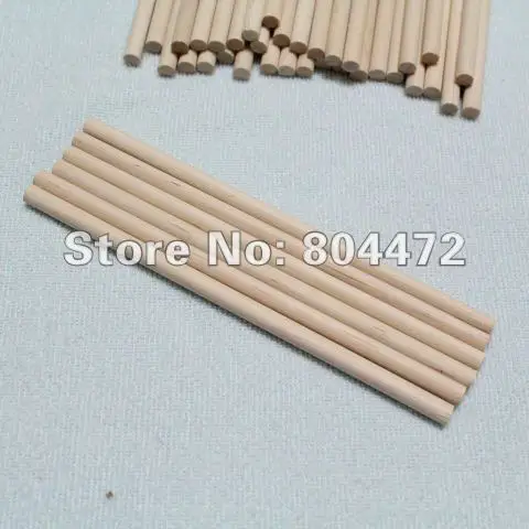 Лот 600 дерево 1/4 &quot5 5&quot Круглый Акация деревянная Шпонка штанги прямые штыри для