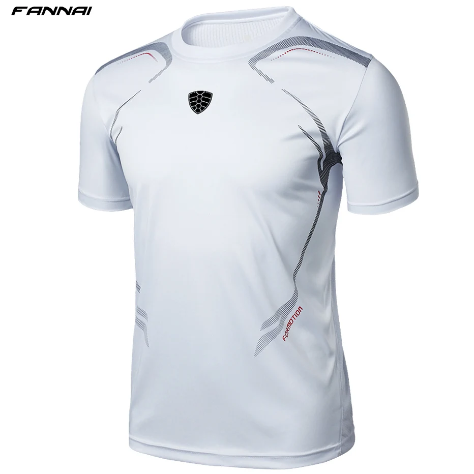 FN04 White Черная футболка для футбола, быстросохнущая футболка из 100 полиэстера для бега, баскетбола, бадминтона, футбола - Цвет: FN04 White