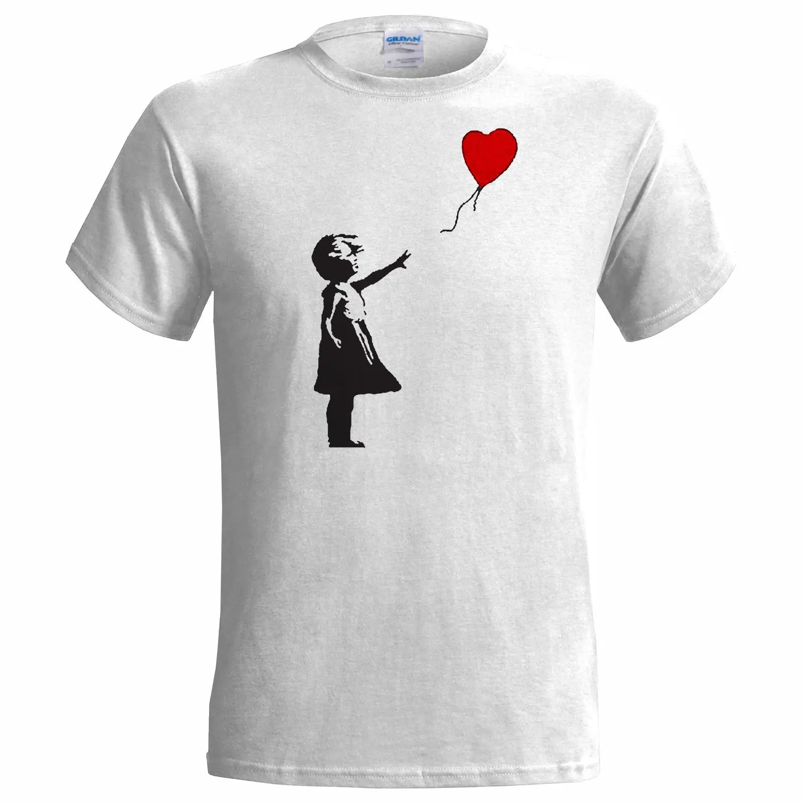 Banksy/футболка для девочек с воздушным шаром Мужская футболка рисунком из