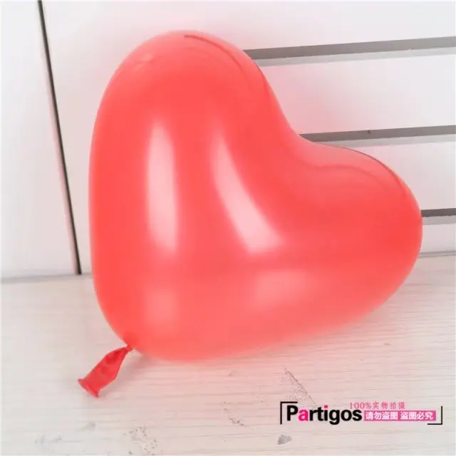 10 шт./лот, романтические, 12 дюймов, 2,2 г, розовое сердце, любовь, латекс, год, гелиевые воздушные шары для свадьбы вечеринки, День Святого Валентина, надувные шары - Цвет: Красный