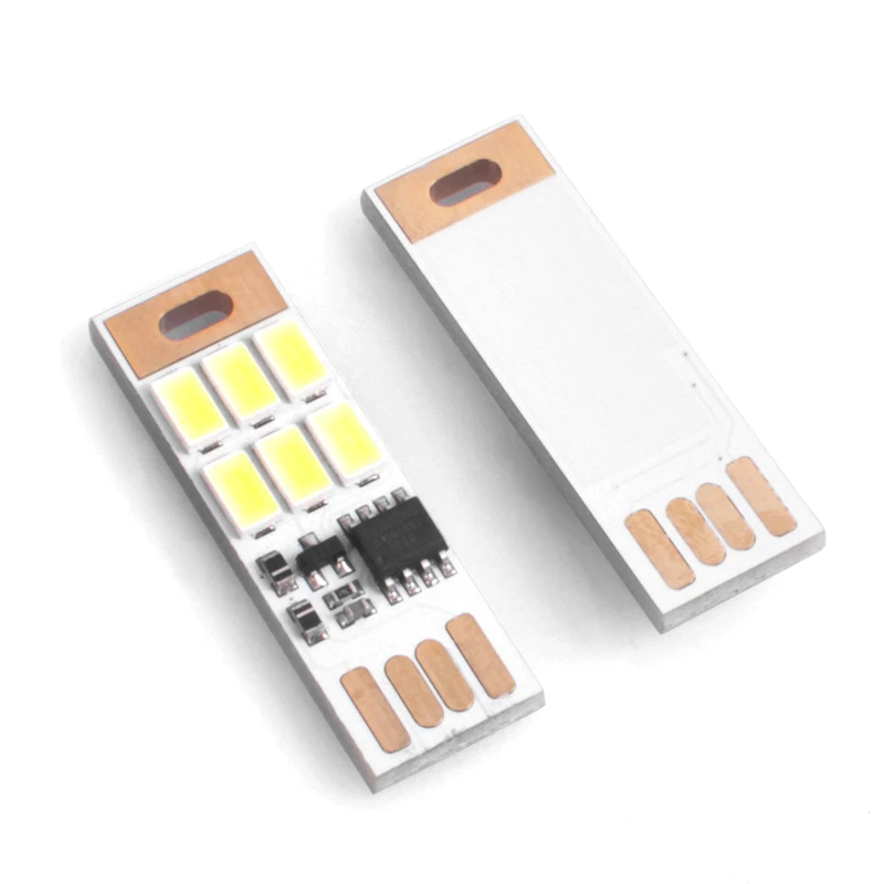 Rylybons мини сенсорный диммер карманная карта USB мощность лампа 6 LED брелок 1 Вт 5 В